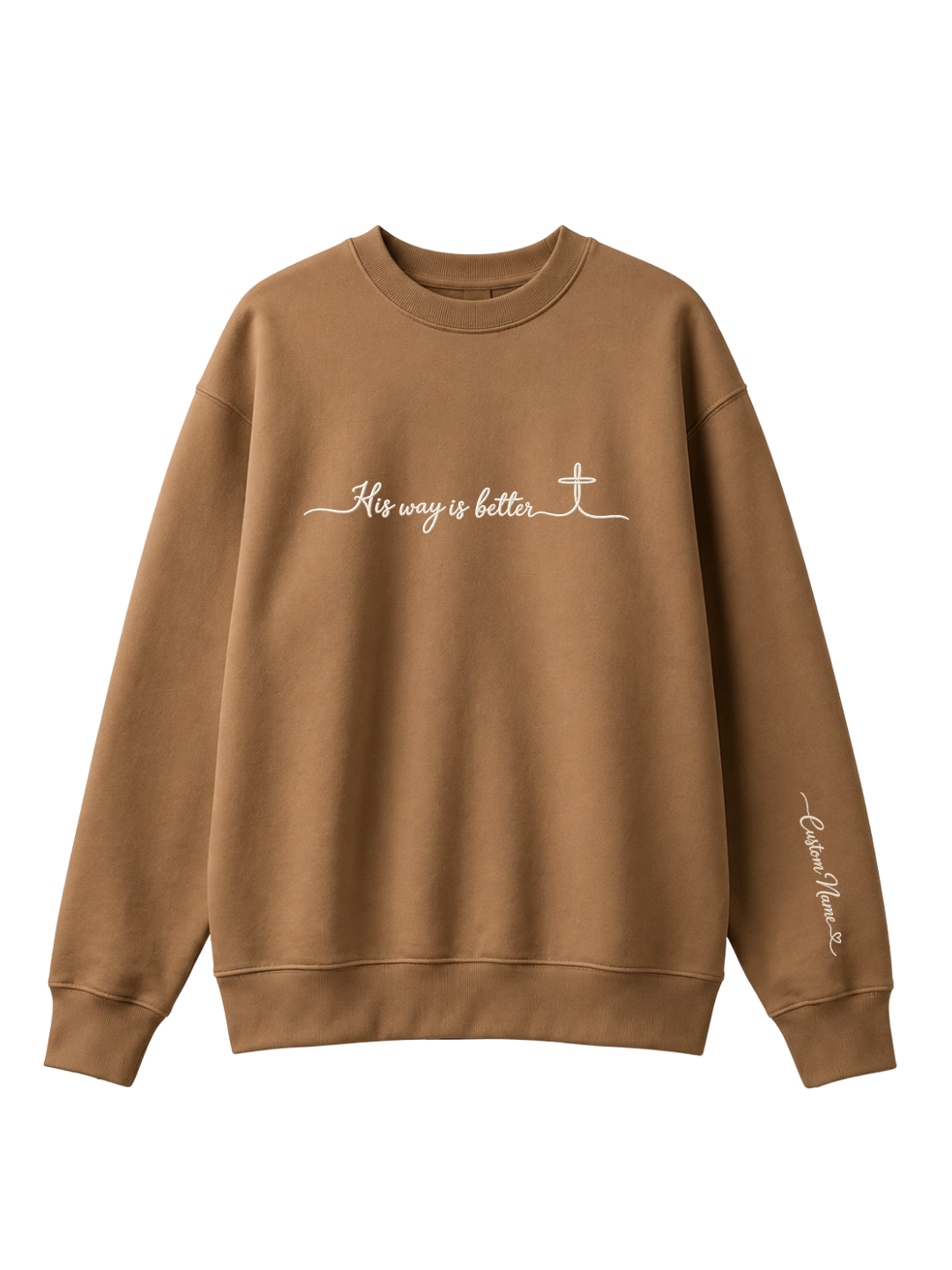 Chaotic Mom Embroided Custom His Way Is Better Christian Faith Cross Sweatshirt