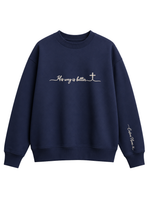 Chaotic Mom Embroided Custom His Way Is Better Christian Faith Cross Sweatshirt