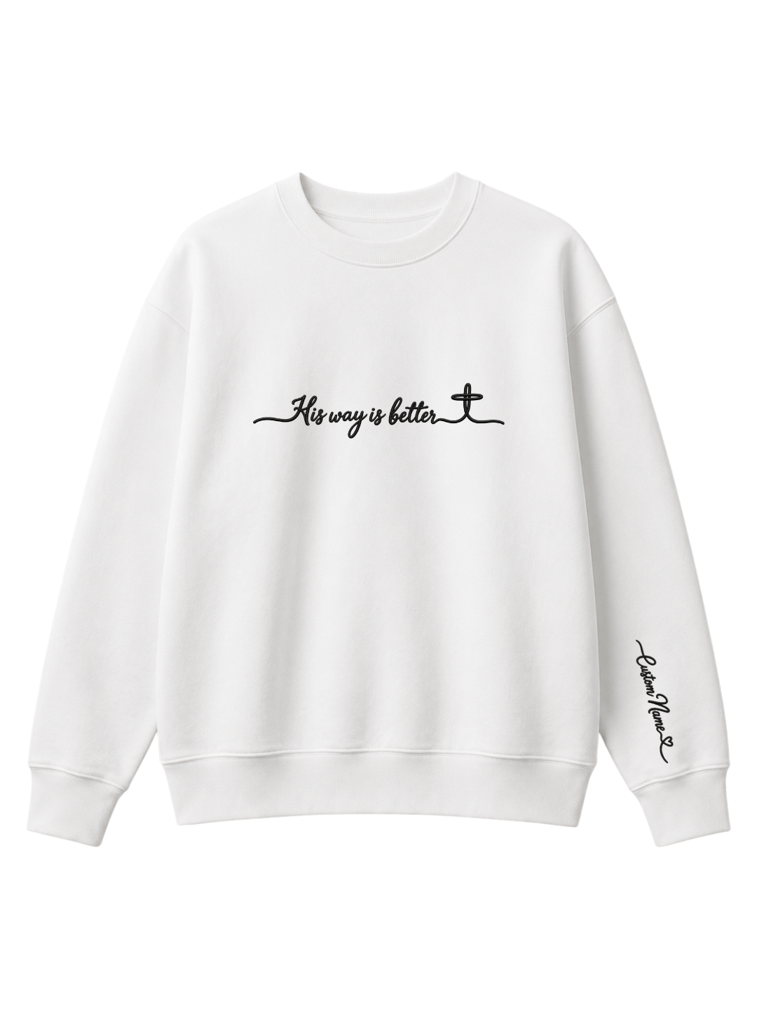 Chaotic Mom Embroided Custom His Way Is Better Christian Faith Cross Sweatshirt