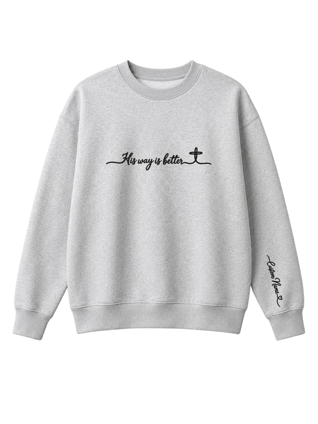 Chaotic Mom Embroided Custom His Way Is Better Christian Faith Cross Sweatshirt