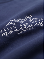 Chaotic Mom Embroided Faith Can Move Mountains Matthew 1720 Christian Sweatshirt