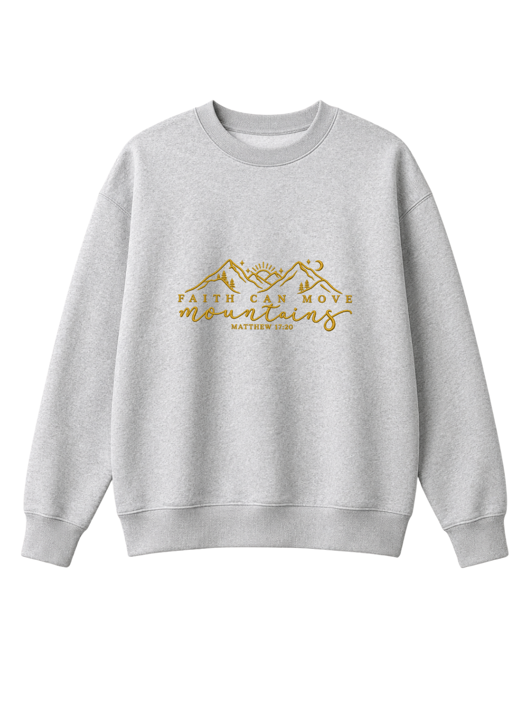 Chaotic Mom Embroided Faith Can Move Mountains Matthew 1720 Christian Sweatshirt