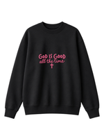 Chaotic Mom Embroided God Is Good All The Time Christian Faith Cross Sweatshirt
