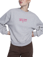Chaotic Mom Embroided God Is Good All The Time Christian Faith Cross Sweatshirt