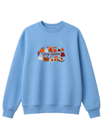 Chaotic Mom Embroided Spooky Fall Cozy Season Campfire Ghost Pumpkin Sweatshirt