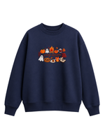 Chaotic Mom Embroided Spooky Fall Cozy Season Campfire Ghost Pumpkin Sweatshirt