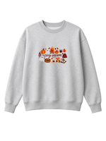 Chaotic Mom Embroided Spooky Fall Cozy Season Campfire Ghost Pumpkin Sweatshirt
