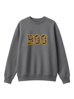 Chaotic Mom Embroided Varsity Chenille Patch Boo Spooky Season Halloween Sweatshirt