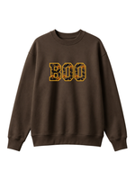 Chaotic Mom Embroided Varsity Chenille Patch Boo Spooky Season Halloween Sweatshirt