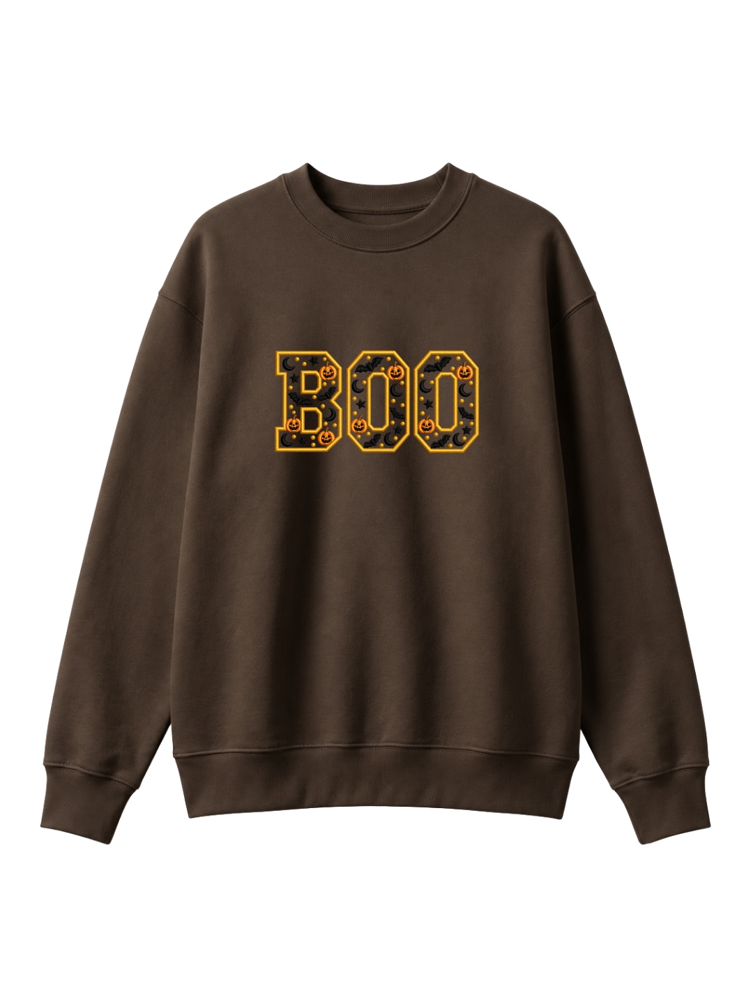 Chaotic Mom Embroided Varsity Chenille Patch Boo Spooky Season Halloween Sweatshirt
