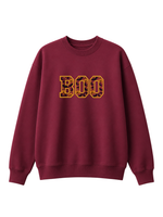 Chaotic Mom Embroided Varsity Chenille Patch Boo Spooky Season Halloween Sweatshirt