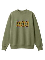 Chaotic Mom Embroided Varsity Chenille Patch Boo Spooky Season Halloween Sweatshirt