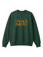 Chaotic Mom Embroided Varsity Chenille Patch Boo Spooky Season Halloween Sweatshirt
