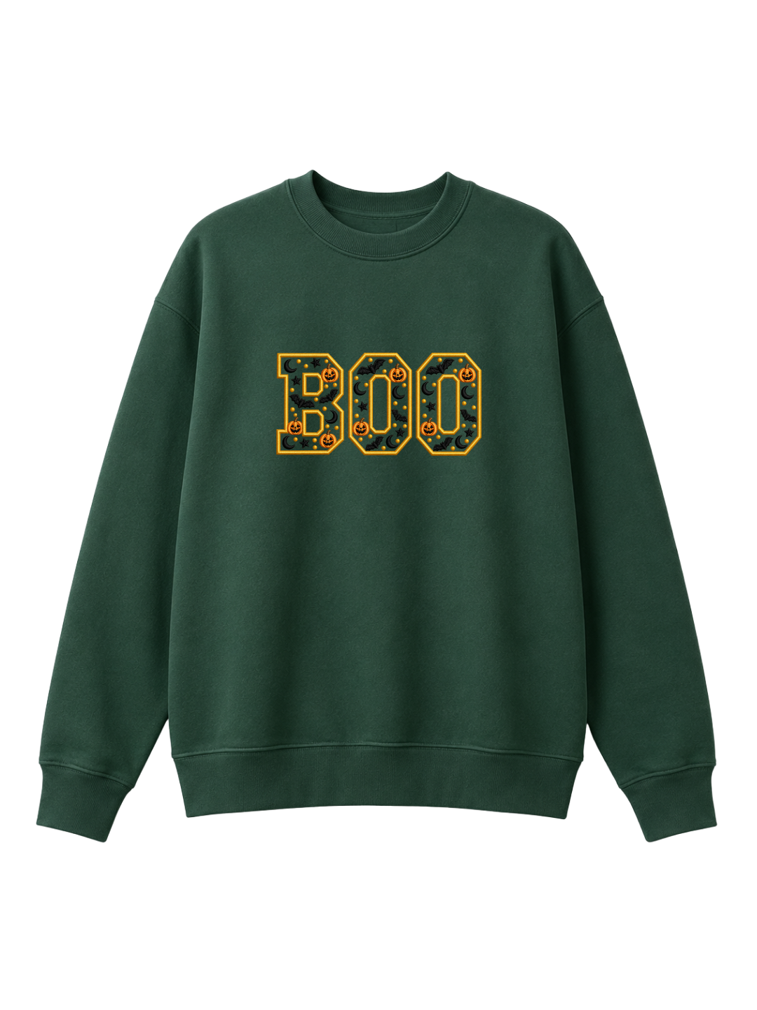 Chaotic Mom Embroided Varsity Chenille Patch Boo Spooky Season Halloween Sweatshirt