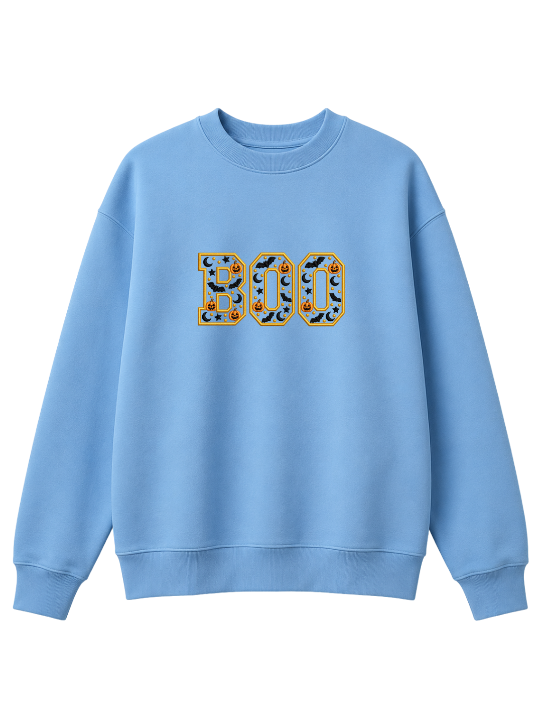 Chaotic Mom Embroided Varsity Chenille Patch Boo Spooky Season Halloween Sweatshirt