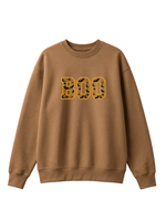 Chaotic Mom Embroided Varsity Chenille Patch Boo Spooky Season Halloween Sweatshirt
