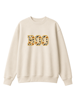 Chaotic Mom Embroided Varsity Chenille Patch Boo Spooky Season Halloween Sweatshirt