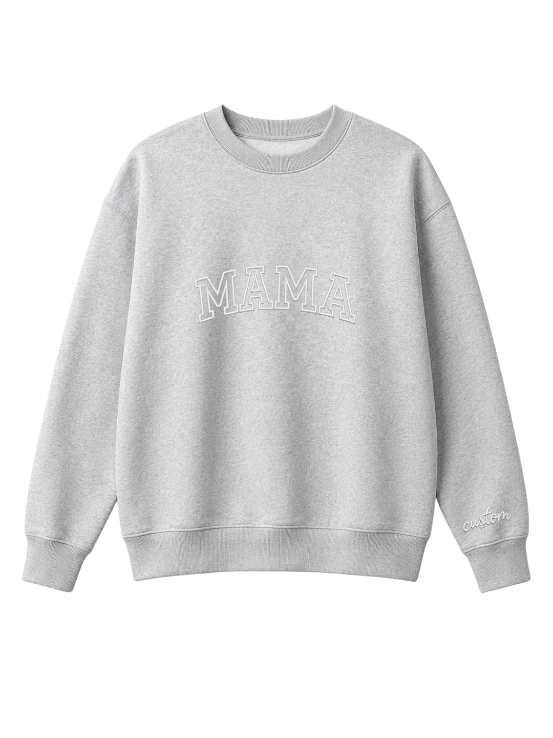 Chaotic Mom Embroided Varsity Mama Custom Crewneck Sweatshirt