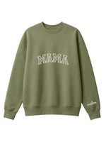 Chaotic Mom Embroided Varsity Mama Custom Crewneck Sweatshirt