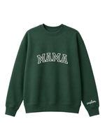 Chaotic Mom Embroided Varsity Mama Custom Crewneck Sweatshirt