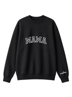 Chaotic Mom Embroided Varsity Mama Custom Crewneck Sweatshirt