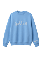 Chaotic Mom Embroided Varsity Mama Custom Crewneck Sweatshirt