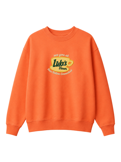 Chaotic Mom Gingham Embroided See You At Lukes Diner Coffee Cup Sweatshirt