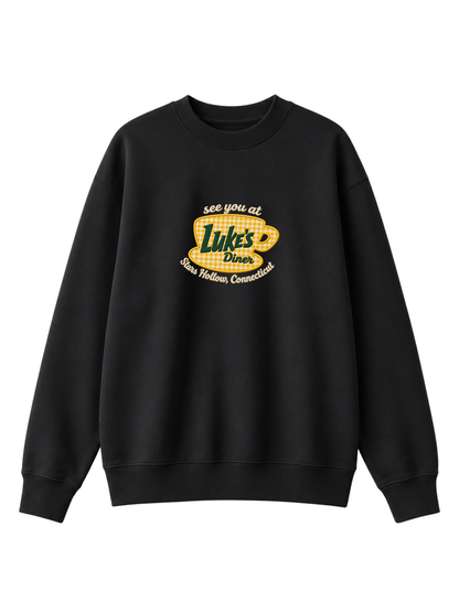Chaotic Mom Gingham Embroided See You At Lukes Diner Coffee Cup Sweatshirt