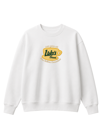 Chaotic Mom Gingham Embroided See You At Lukes Diner Coffee Cup Sweatshirt