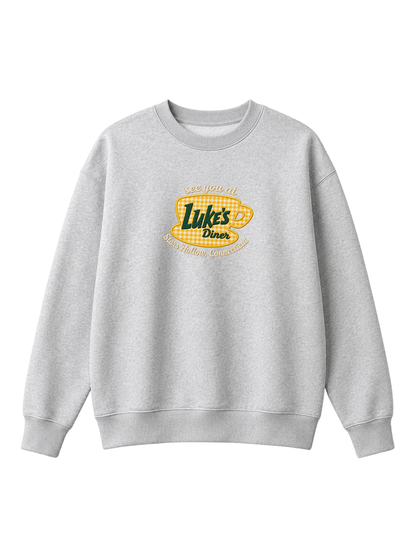 Chaotic Mom Gingham Embroided See You At Lukes Diner Coffee Cup Sweatshirt