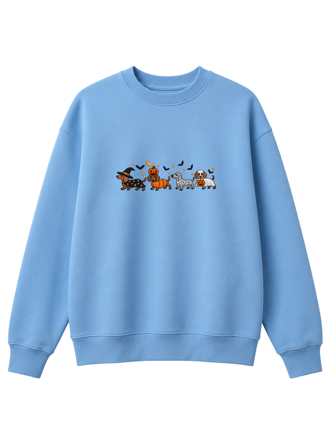 Chaotic Mom Halloween Dachshund Costumes Parade Spooky Season Crewneck Sweatshirt