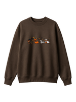 Chaotic Mom Halloween Dachshund Costumes Parade Spooky Season Crewneck Sweatshirt