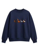Chaotic Mom Halloween Dachshund Costumes Parade Spooky Season Crewneck Sweatshirt