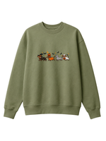 Chaotic Mom Halloween Dachshund Costumes Parade Spooky Season Crewneck Sweatshirt