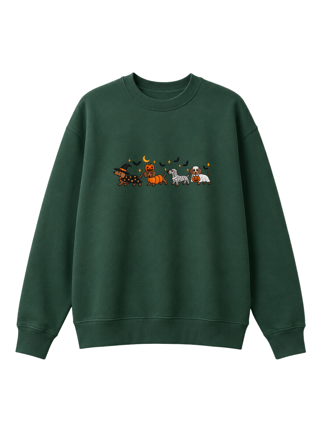 Chaotic Mom Halloween Dachshund Costumes Parade Spooky Season Crewneck Sweatshirt