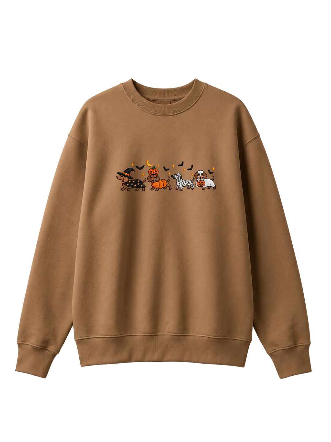 Chaotic Mom Halloween Dachshund Costumes Parade Spooky Season Crewneck Sweatshirt