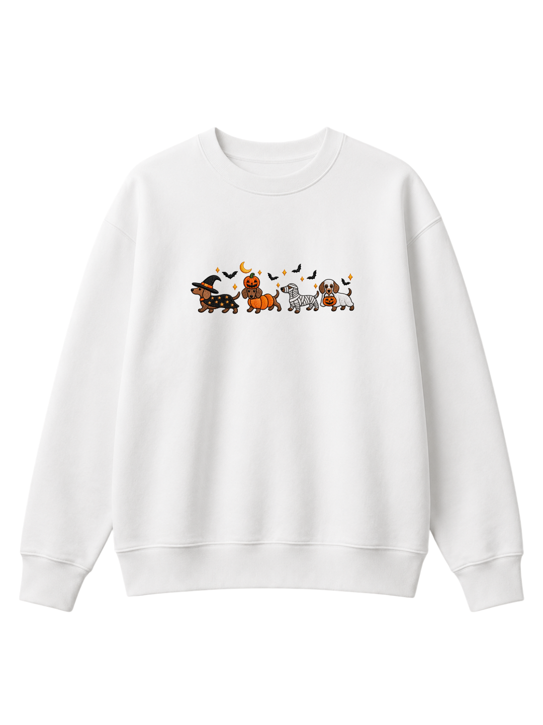 Chaotic Mom Halloween Dachshund Costumes Parade Spooky Season Crewneck Sweatshirt