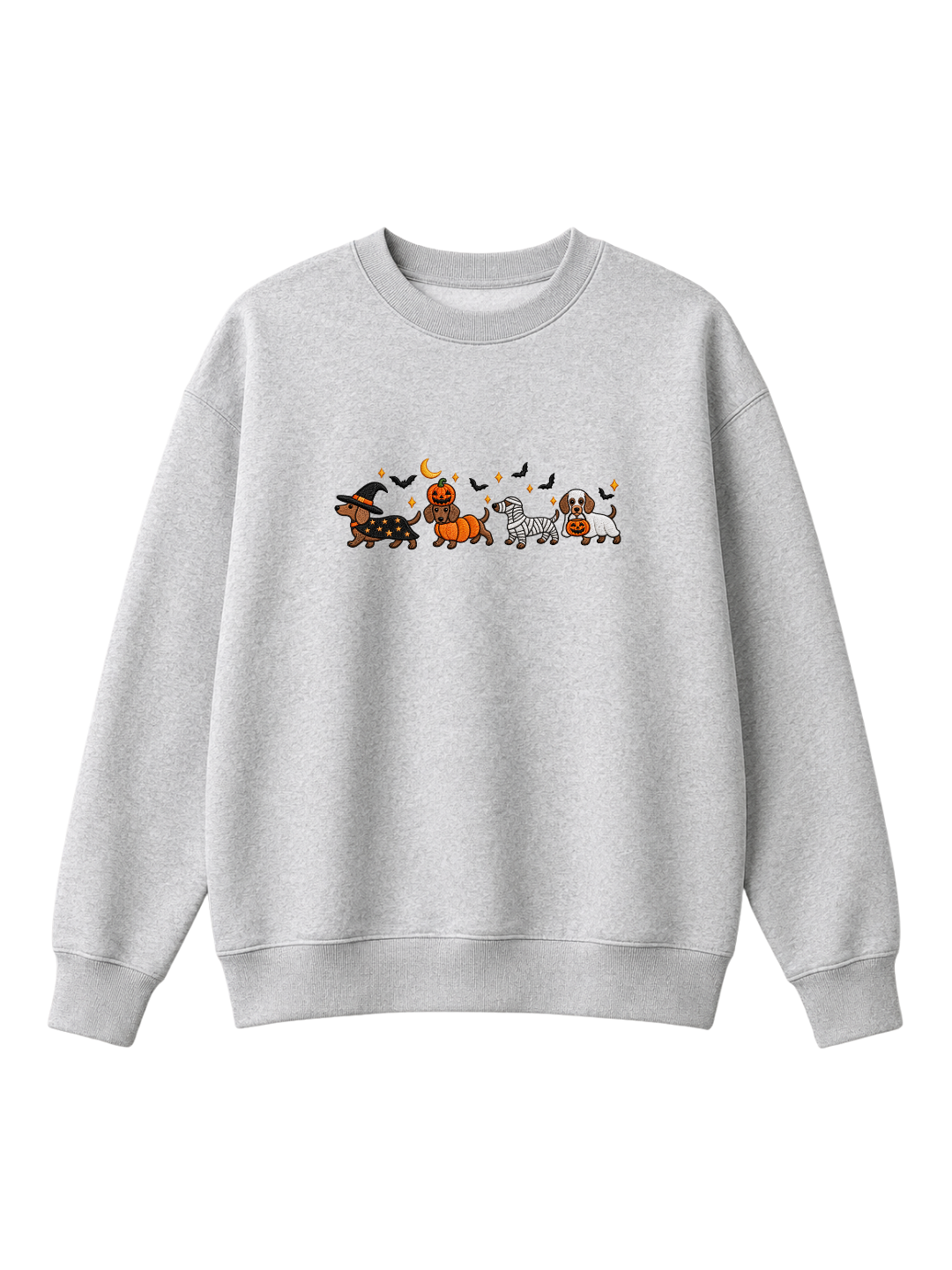 Chaotic Mom Halloween Dachshund Costumes Parade Spooky Season Crewneck Sweatshirt