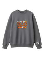 Chaotic Mom Personalized Embroided Floral Boo Spooky Fall Sweatshirt