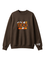 Chaotic Mom Personalized Embroided Floral Boo Spooky Fall Sweatshirt