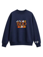 Chaotic Mom Personalized Embroided Floral Boo Spooky Fall Sweatshirt