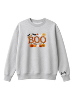Chaotic Mom Personalized Embroided Floral Boo Spooky Fall Sweatshirt
