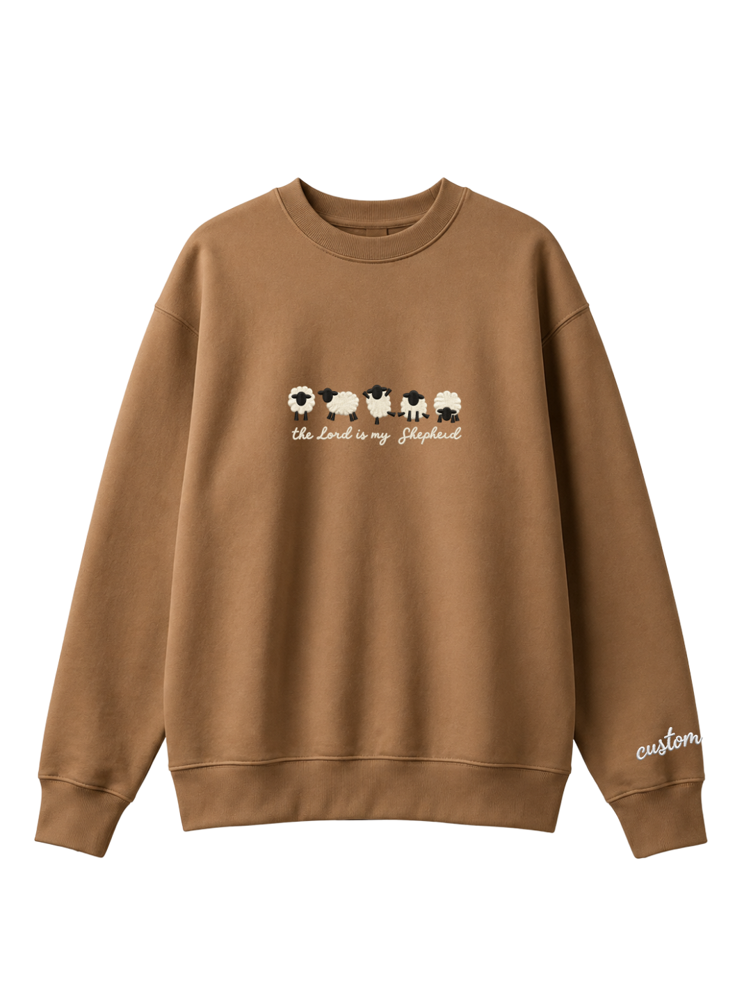 Chaotic Mom Personalized Embroided The Lord Is My Shepherd Sheep Lineup Faith Sweatshirt