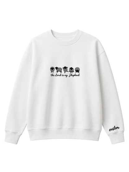 Chaotic Mom Personalized Embroided The Lord Is My Shepherd Sheep Lineup Faith Sweatshirt