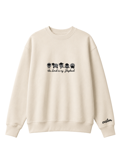 Chaotic Mom Personalized Embroided The Lord Is My Shepherd Sheep Lineup Faith Sweatshirt