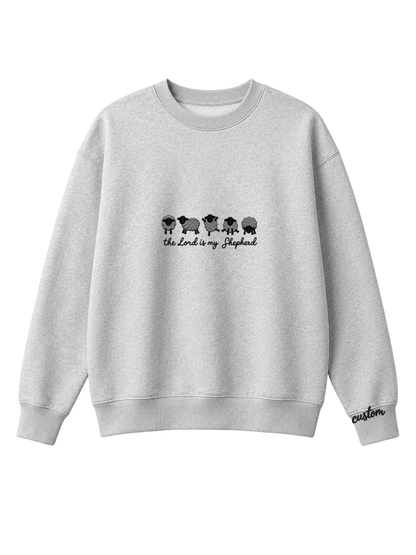 Chaotic Mom Personalized Embroided The Lord Is My Shepherd Sheep Lineup Faith Sweatshirt