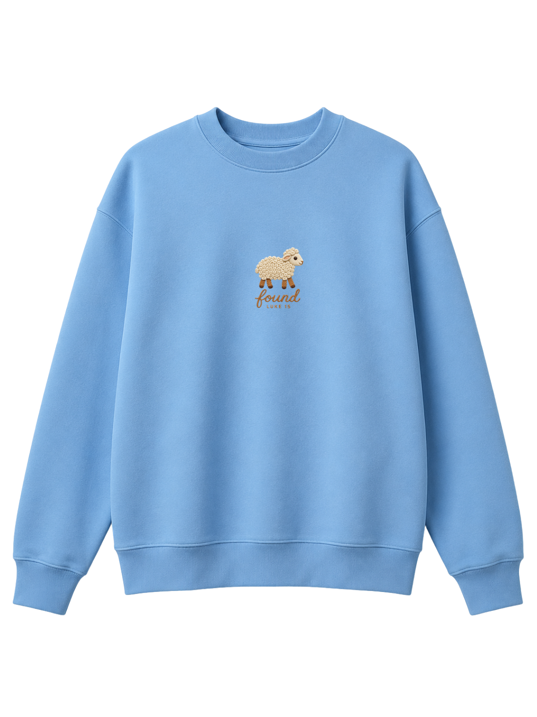 Chaoticmom Bible Verse Luke 15 Found Cute Lamb Minimalist Chest Sweatshirt