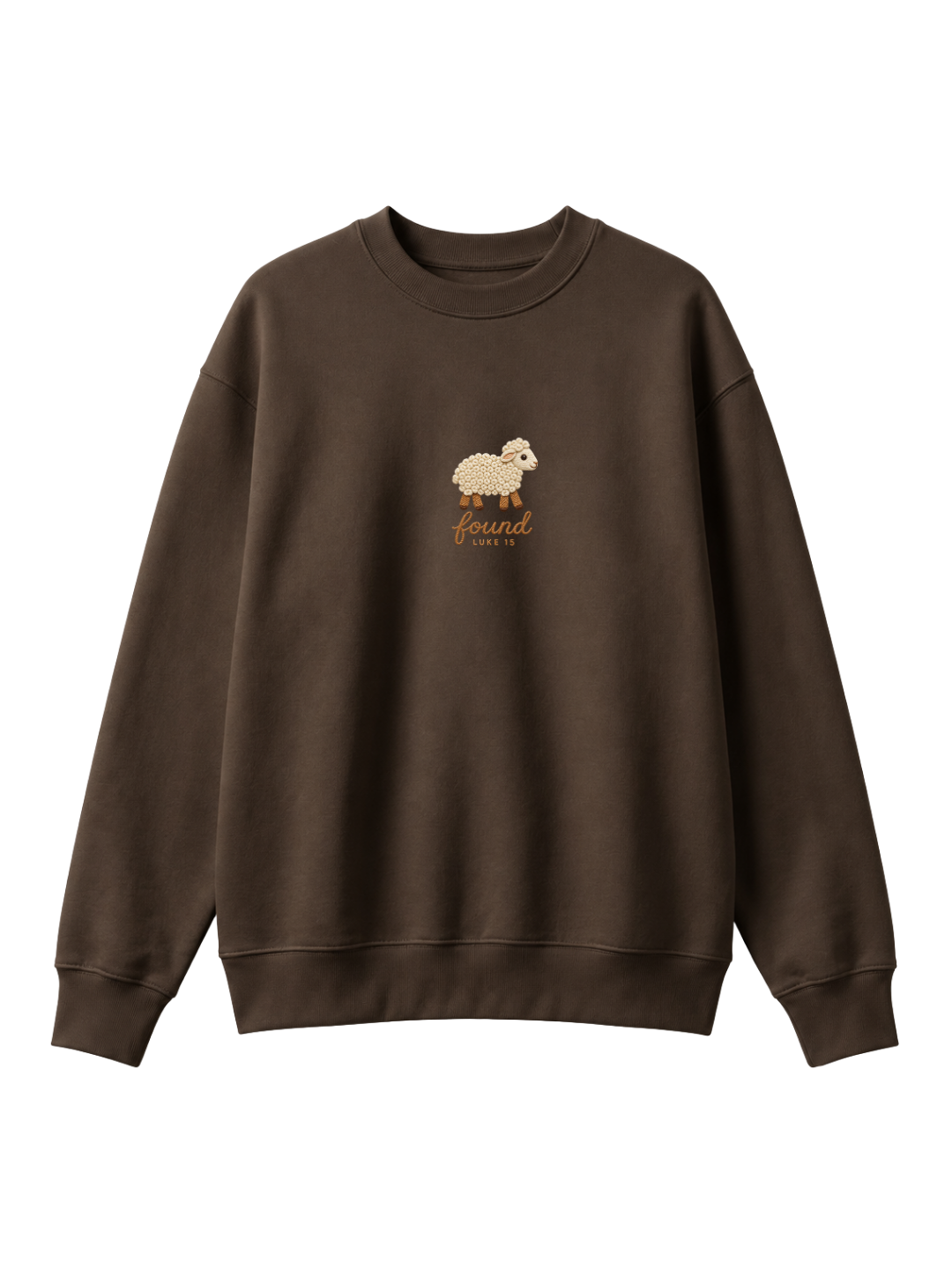 Chaoticmom Bible Verse Luke 15 Found Cute Lamb Minimalist Chest Sweatshirt