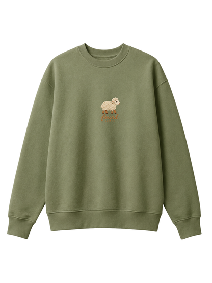 Chaoticmom Bible Verse Luke 15 Found Cute Lamb Minimalist Chest Sweatshirt