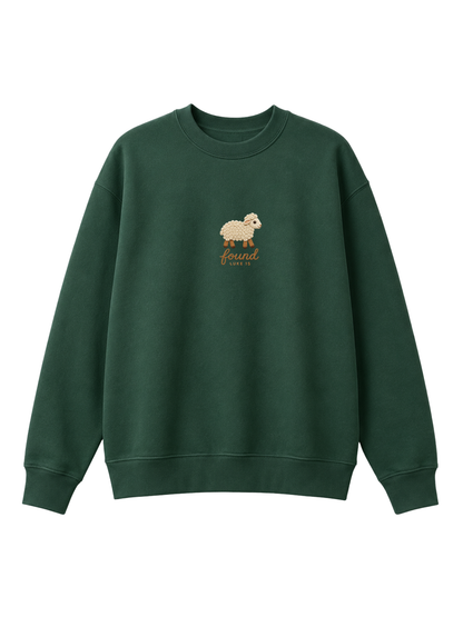 Chaoticmom Bible Verse Luke 15 Found Cute Lamb Minimalist Chest Sweatshirt